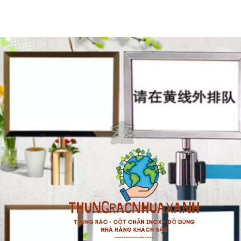 BIỂN BÁO BẢNG A3 CỘT CHẮN INOX 2M