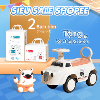 Bỉm Yingcool full size - mua combo 02 Bịch tặng 01 xe chòi chân scooter cho bé