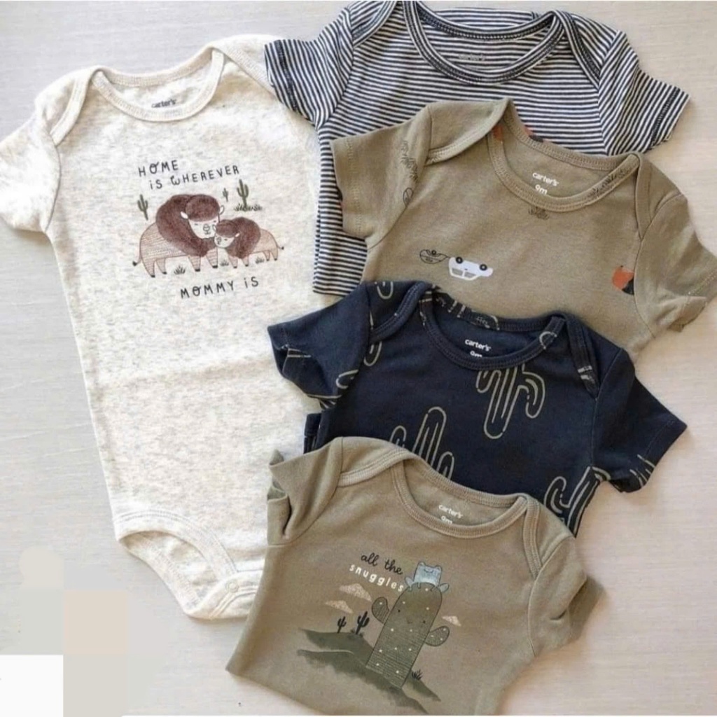 [SET 3 ÁO] Bodysuit cho bé, Bộ áo liền quần chất cotton cho bé trai bé gái nhiều mẫu size 3-24M
