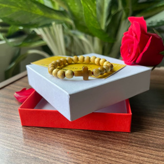 Vòng dâu tằm kết hợp chuỗi mân côi cho bé - giúp bé bớt quấy khóc đêm, giật mình