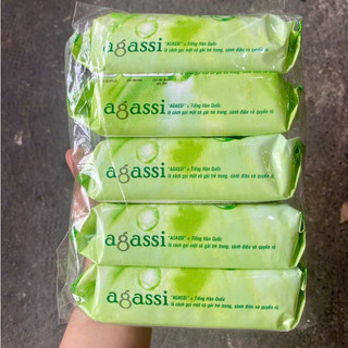 Combo 5 gói Khăn ướt BỎ TÚI 20 tờ agassi loại không mùi hương