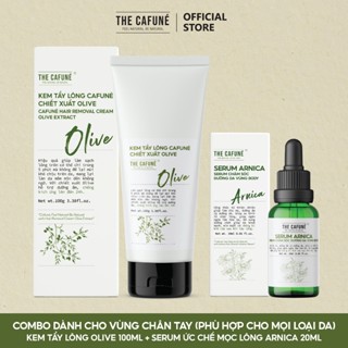 Combo Kem Tẩy Lông Chân Tay 100ml Và Serum Ức Chế Mọc Lông Arnica 20ml, Tặng Thìa Dụng Cụ Gạt Lông 100g