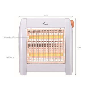 Quạt Sưởi - Máy sưởi cao cấp Hanil sưởi ấm hiệu quả cho mùa đông (600w-1000w)