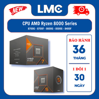 CPU AMD Ryzen 8000 Series Box ( 8700G - 8700F - 8600G - 8500G - 8400F ) Fullbox chính hãng - BH 36 tháng