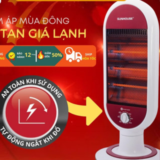 Quạt Sưởi, Máy Sưởi Hồng Ngoại Sunhouse SHD7022 Công Suất 1200w Làm Ấm Nhanh Tỏa Nhiệt Đều