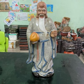  Tượng Ông Thọ Cao 45cm ghép Cây Bonsai Gốm Sứ Bát Tràng Cao Cấp loai 1 