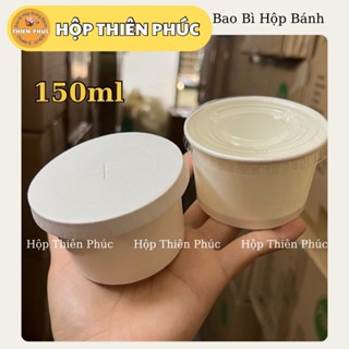 100 Ly giấy 150ml đựng tàu hủ singapore - ly tàu hủ singapore - ly pudding 150ml - ly kem 150ml