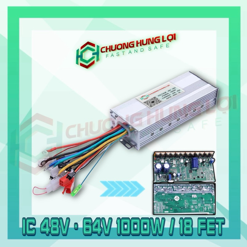 IC Điều Tốc Đa Năng Xe Điện 48v 64v 1000w 18 fet