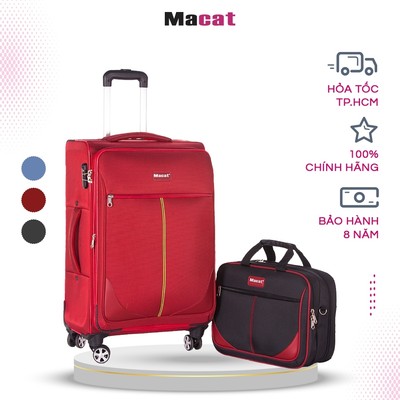 Bộ vali du lịch siêu tải Macat D4F có túi nhỏ tiện lợi - 26inch