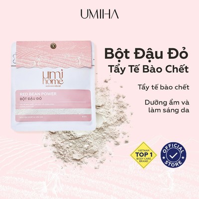 Bột Đậu Đỏ tắm trắng UMIHA 65G - Tẩy da chết mờ thâm, tắm trắng, đắp mặt nạ dưỡng da với Bột đậu đỏ hữu cơ