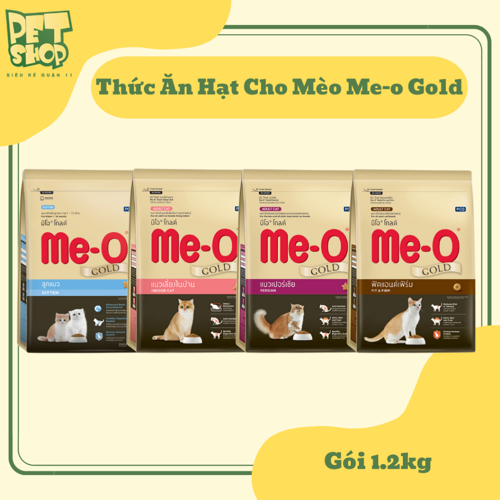 Thức Ăn Hạt Cho Mèo ME-O GOLD Gói 1.2kg