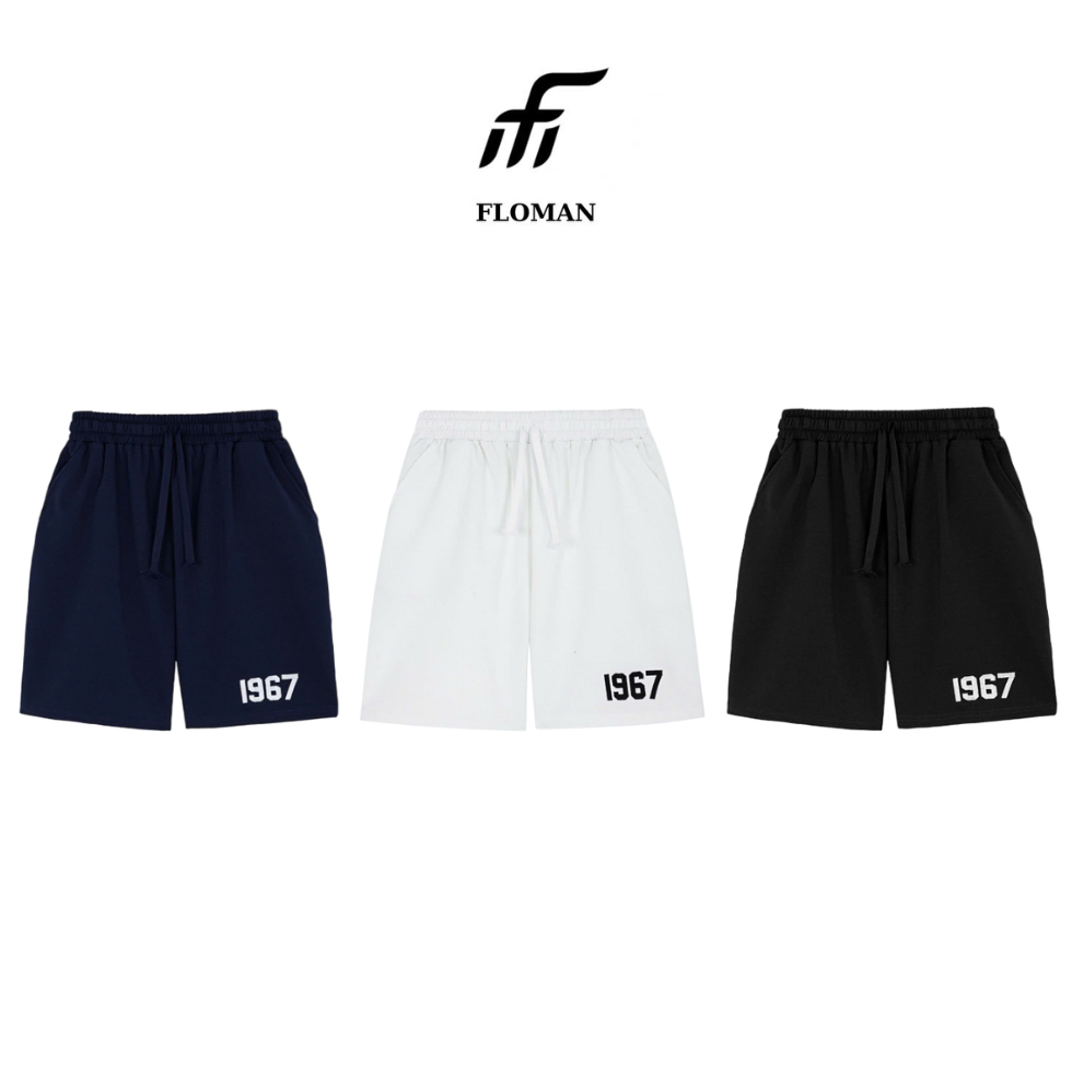 Quần Short FLO Thể Thao Form Suông Poly Nam Thêu 1967 - AFL28