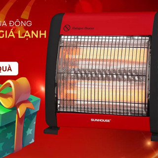 Quạt Sưởi Sunhouse SHD7013, Máy Sưởi Halogen Sunhouse SHD7013 2 Bóng Tốc Độ Làm Ấm Nhanh Tỏa Nhiệt Đều
