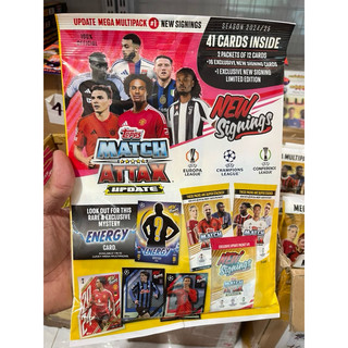 [Update Multipack #1 ]Túi Thẻ Cầu Thủ Bóng Đá Match Attax Update Mega Multipack 1 New Sigings Mùa 2024/25 24/25 (41 Thẻ)