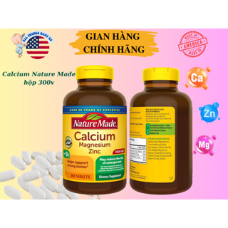 ( Có Bill Nhập) Viên uống Calcium Magnesium Zinc D3 Nature Made 300v USA