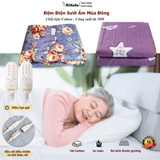  Đệm Sưởi Điện MiKaKo – Hẹn Giờ Thông Minh - 5 Mức Nhiệt 4 Cấp Hẹn Giờ. Chăn Nệm Điện Đủ Size Giường 