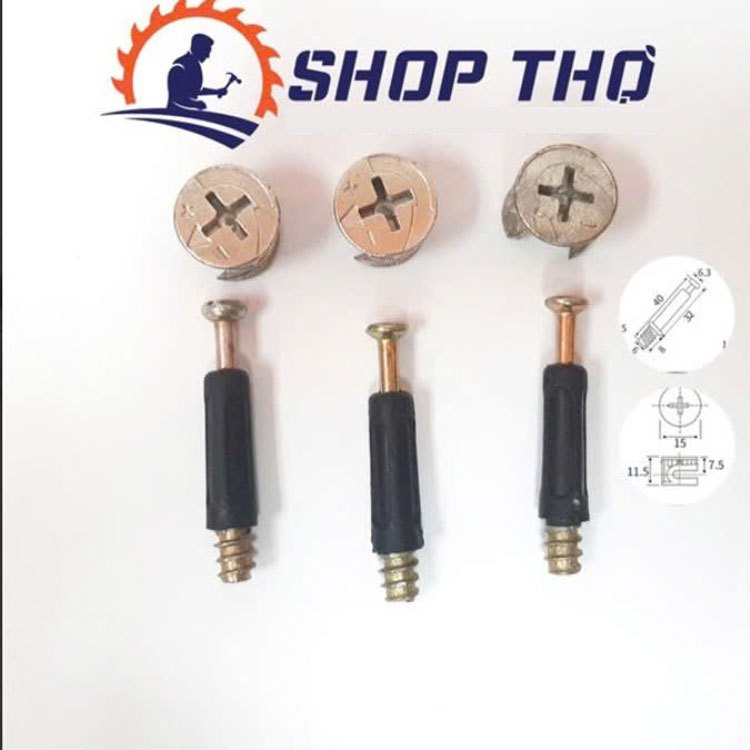 Bộ ốc cam 2 thành phần liên kết gỗ (50 bộ )