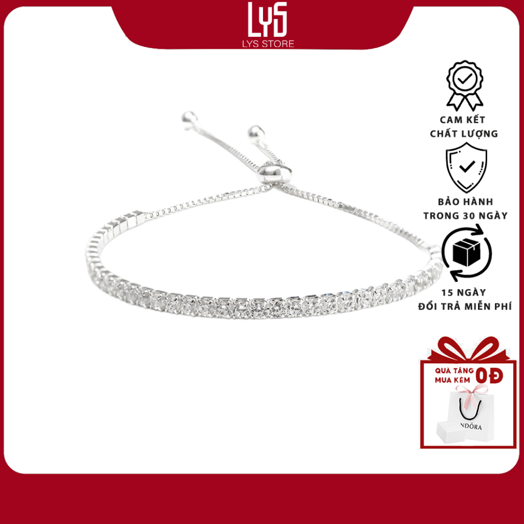 Vòng tay Bạc Lys đính đá cá tính 2014 - Lắc tay nữ S925 Fullbox hộp PAN đầy đủ phụ kiện PAN