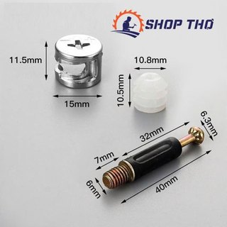 Bộ ốc cam 15-40mm (set 50 bộ )