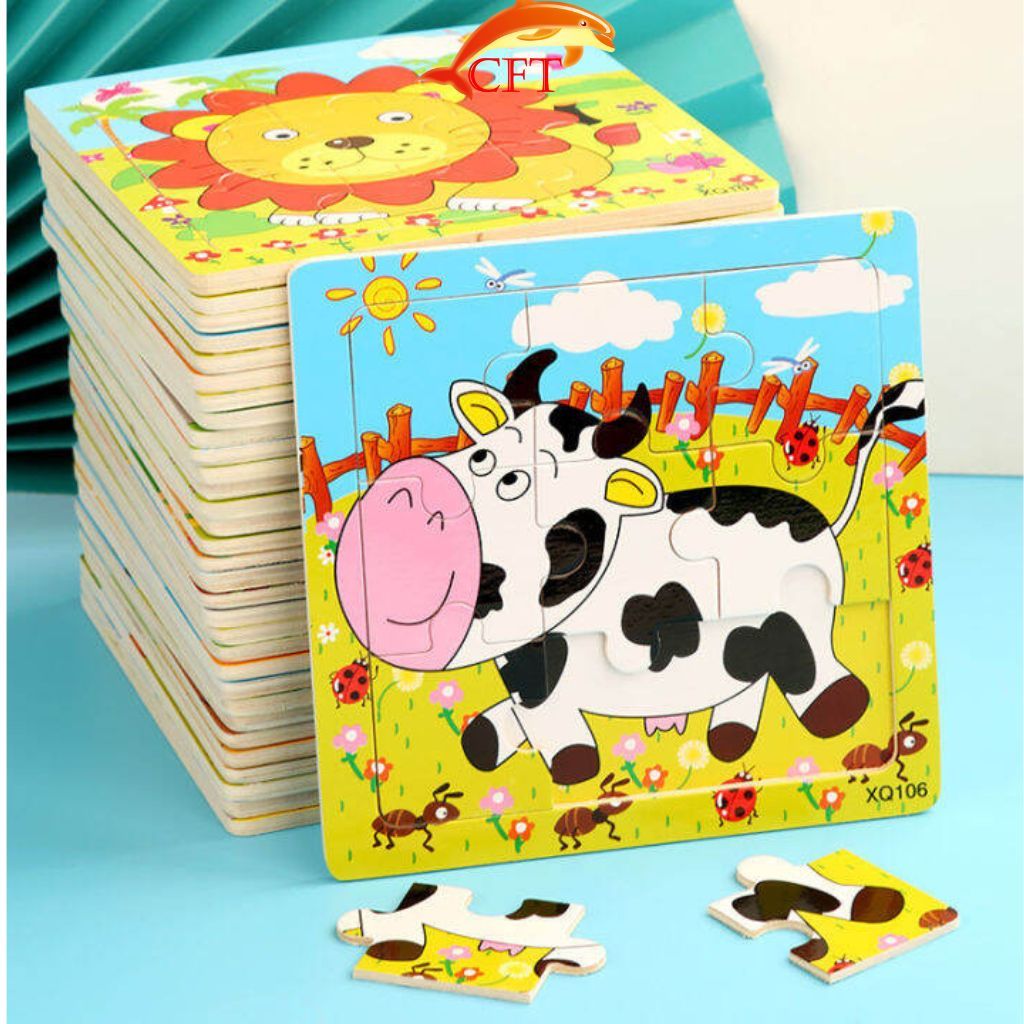 Ghép hình 9 mảnh/ 16 mảnh kích thước 15x15cm
