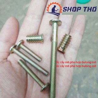 Ốc cấy ren, bulong mũ dẹt M6