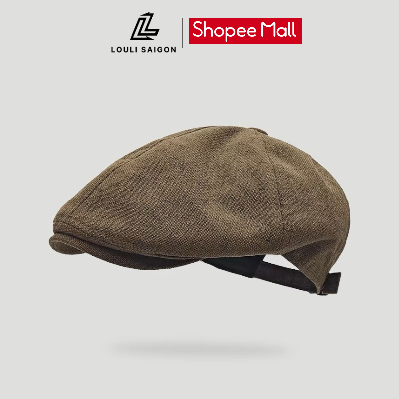 Mũ beret LOULI SAIGON chất vải canvas, phong cách retro vintage dành cho nam nữ BR07