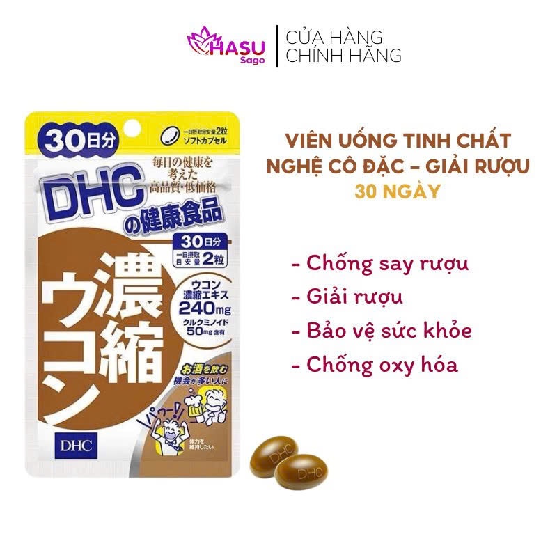 Viên Uống Giải Rượu, Thải Độc Gan DHC Concentrated Turmeric