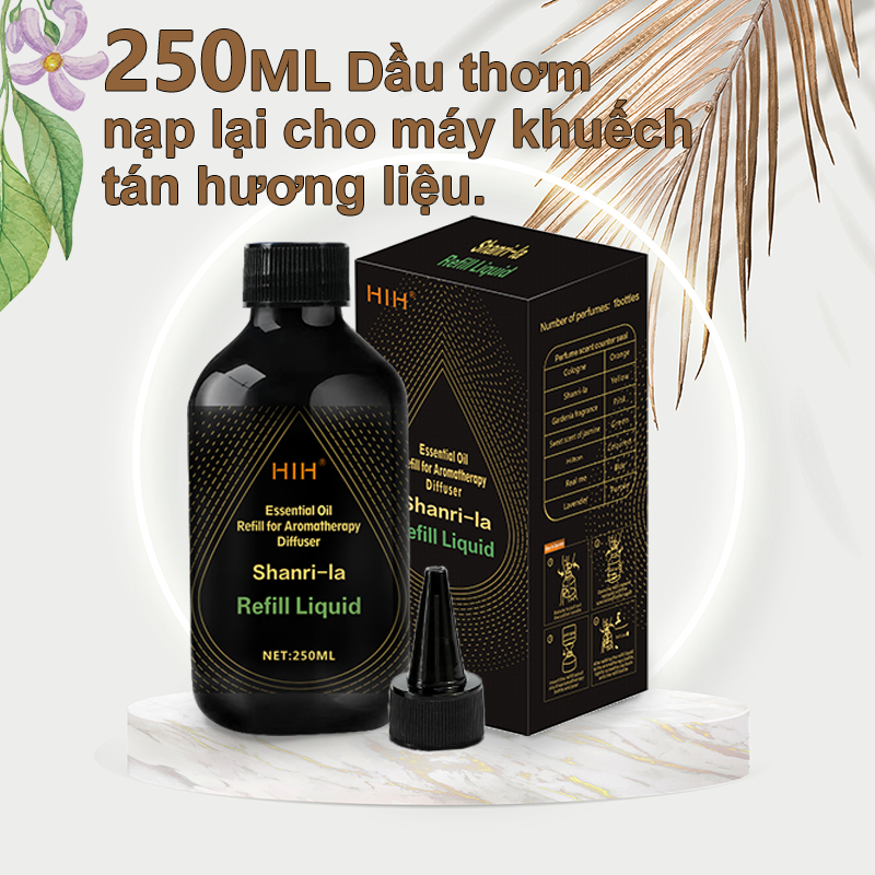 Dung dịch bổ sung tinh dầu 250ml chai lớn, thích hợp cho nhiều loại máy khuếch tán