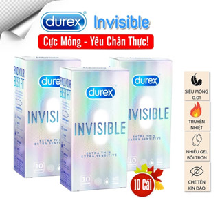 Combo 3 Hộp 36 Cái Bao Cao Su Durex INVISIBLE SIÊU SIÊU MỎNG - (Chỉ hôm nay) Sale Off Giảm Giá Kịch Sàn