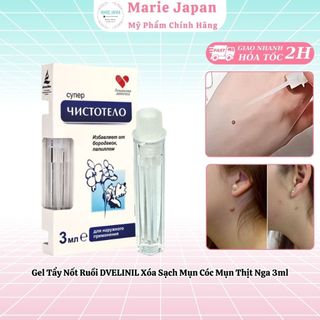   CHE TÊN  Gel Tẩy Nốt Ruồi Nga Xóa Sạch Mụn Cóc Mụn Thịt DVELINIL - 3ml 
