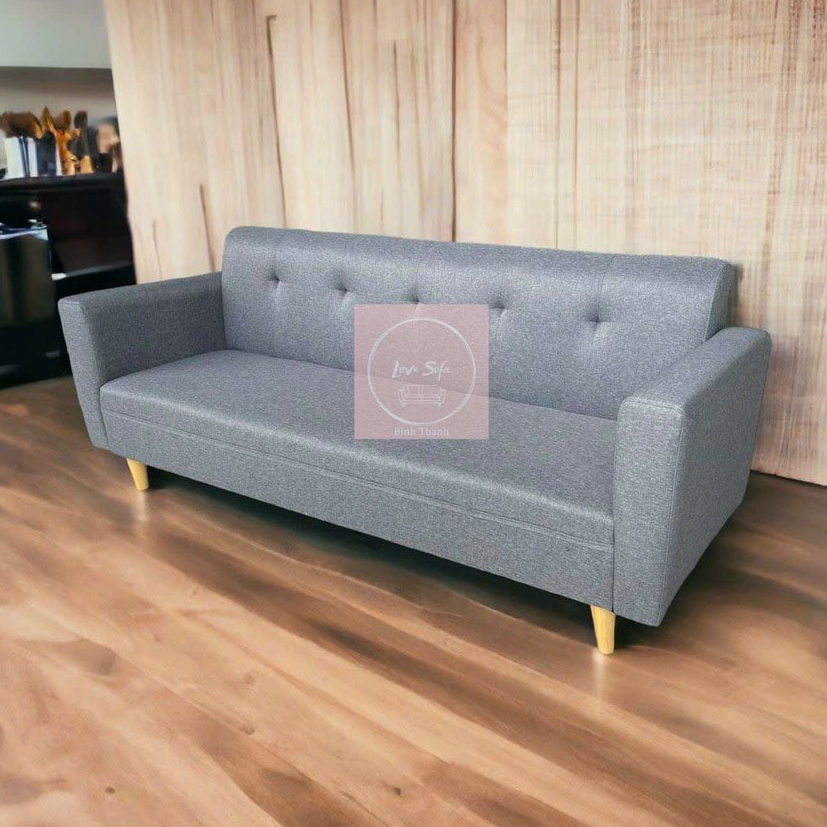 Bộ Băng Ghế Sofa Phòng Khách Dài 2m Chân Gỗ Sang Trọng Nhiều Màu Kèm Đôn Gối