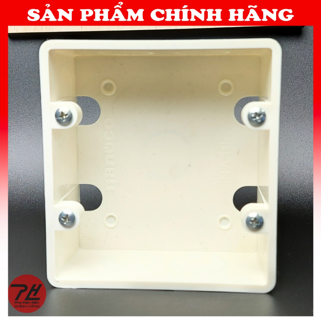 Đế âm đôi Nanoco dùng lắp mặt 4 mặt 6 thiết bị
