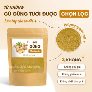 Bột gừng 100g, bột gừng ta, nguyên chất, thơm cay, mịn, gia vị nấu ăn, pha trà, tốt cho sức khỏe