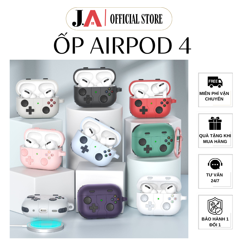 Ốp Bảo Vệ Tai Nghe AirPods Silicon Dẻo Cao Cấp, Ốp Hình Máy game Case / Vỏ Bảo Vệ AirPods Nhiều Màu-