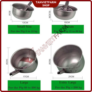  Máng uống tự động cho heo bằng inox size 13 cm 15 cm  17 cm 21 cm 