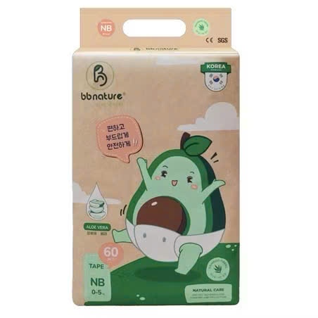 Bỉm BB NATURE Hàn Quốc tã dán,quần, Mềm Mại, Mỏng Nhẹ Đủ Size Cho Bé 6-25kg