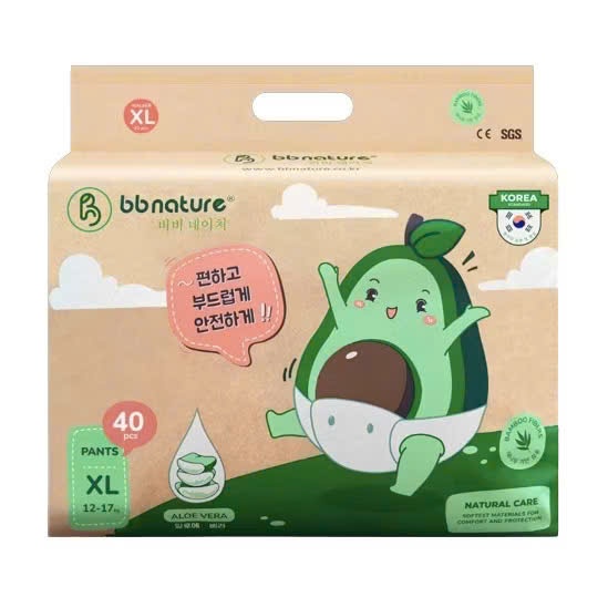 Bỉm BB NATURE Hàn Quốc tã dán,quần, Mềm Mại, Mỏng Nhẹ Đủ Size Cho Bé 6-25kg