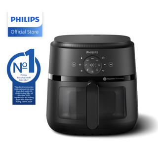  Nồi Chiên Không Dầu Điện Tử Philips NA220 00 4.2 lít |1500W| Cửa Sổ Kính - Hàng Chính Hãng 