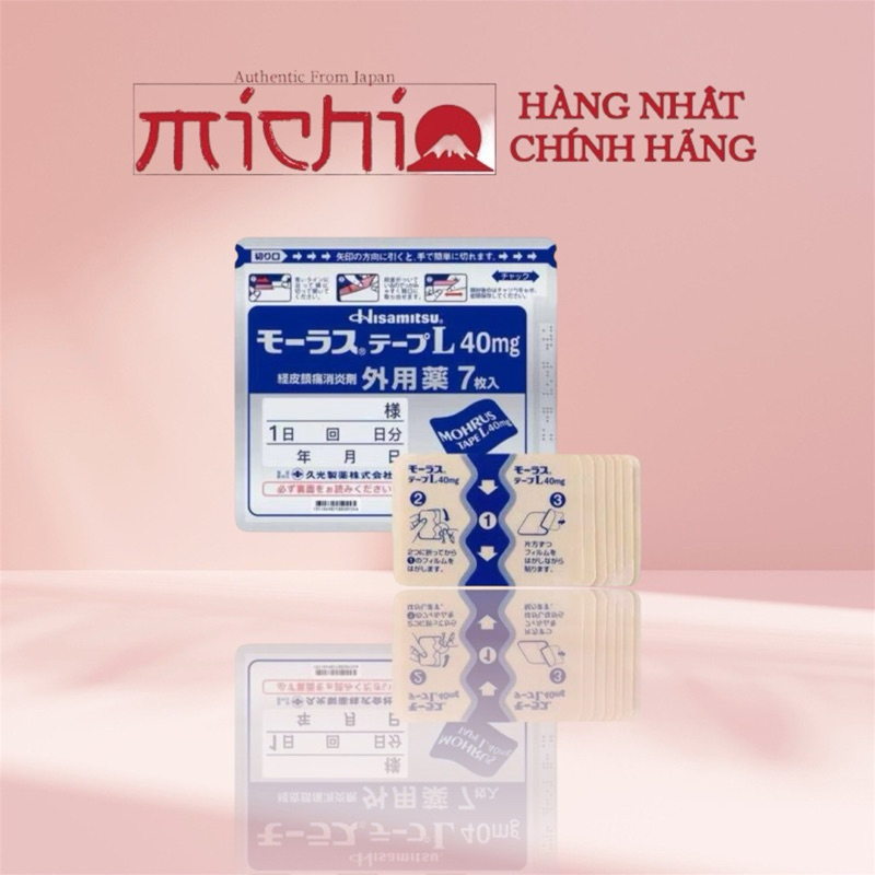 Miếng dán giảm đau Hisamitsu 40mg túi 7 miếng