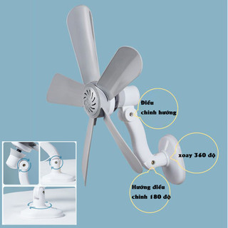 Jack chuyển đổi Quạt mini treo tường 5 cánh 40cm