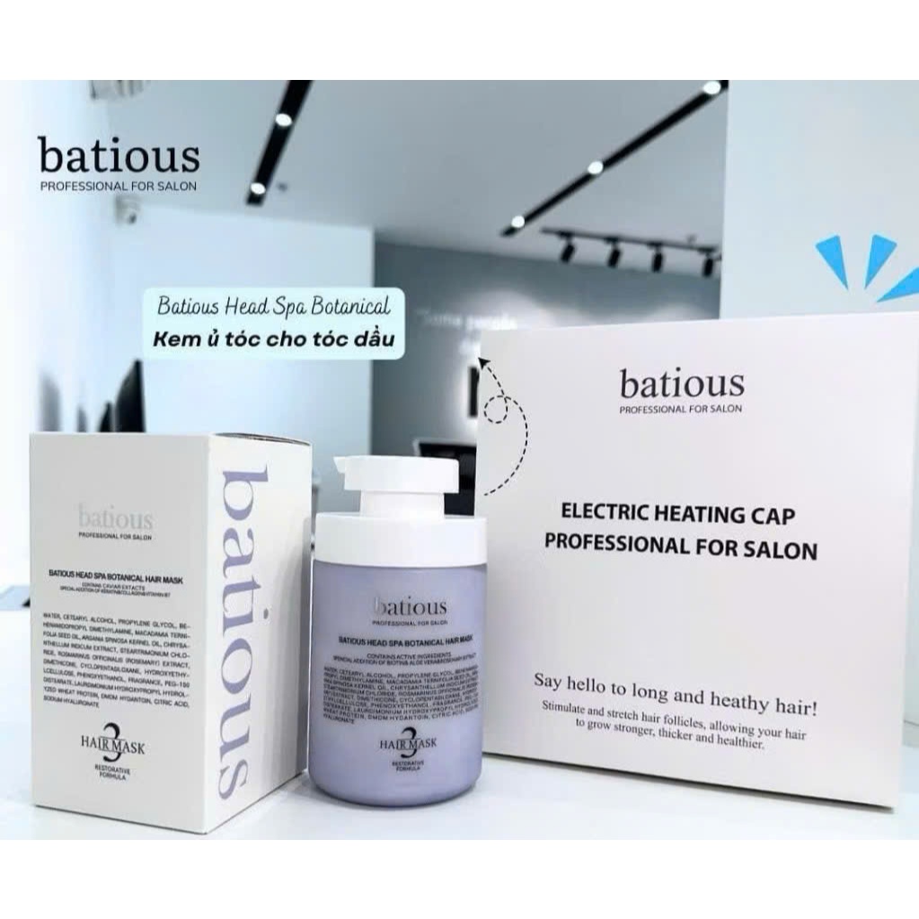 Kem Hấp Ủ Tóc Batious Kiềm Dầu, Phục Hồi Tóc Khơ Xơ Hư Tổn, Dưỡng Tóc Chắc Khỏe Mềm Mượt