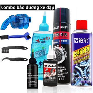 Combo bảo dưỡng vệ sinh xe đạp thể thao, bảo dưỡng sên xích làm sạch đánh bay chất BẨN