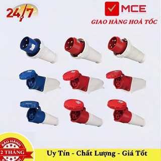 Ổ Phích cắm công nghiệp 63A/125A 1Pha 3P 4P 5P chấu nắp xoay chống nước di động và cố định, tiêu chuẩn IP67