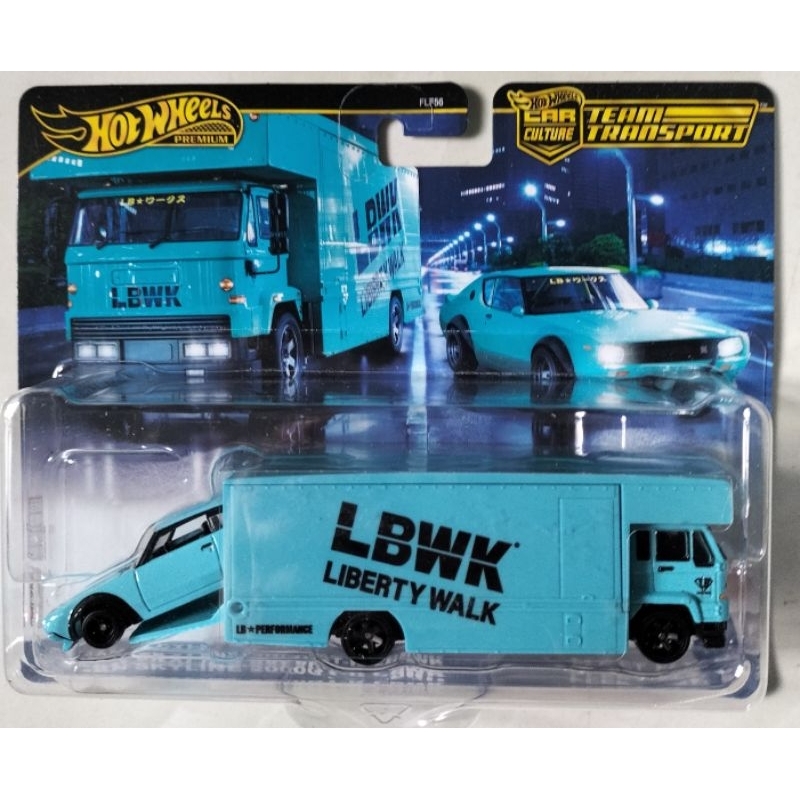 Xe mô hình đồ chơi Hot wheels Premium Team transport LBWK Nissan Skyline 2000GT-R