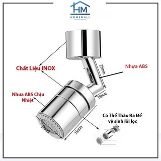 Máy Hút Bụi Bàn Phím Đầu vòi inox 2 chế độ xoay 360 độ