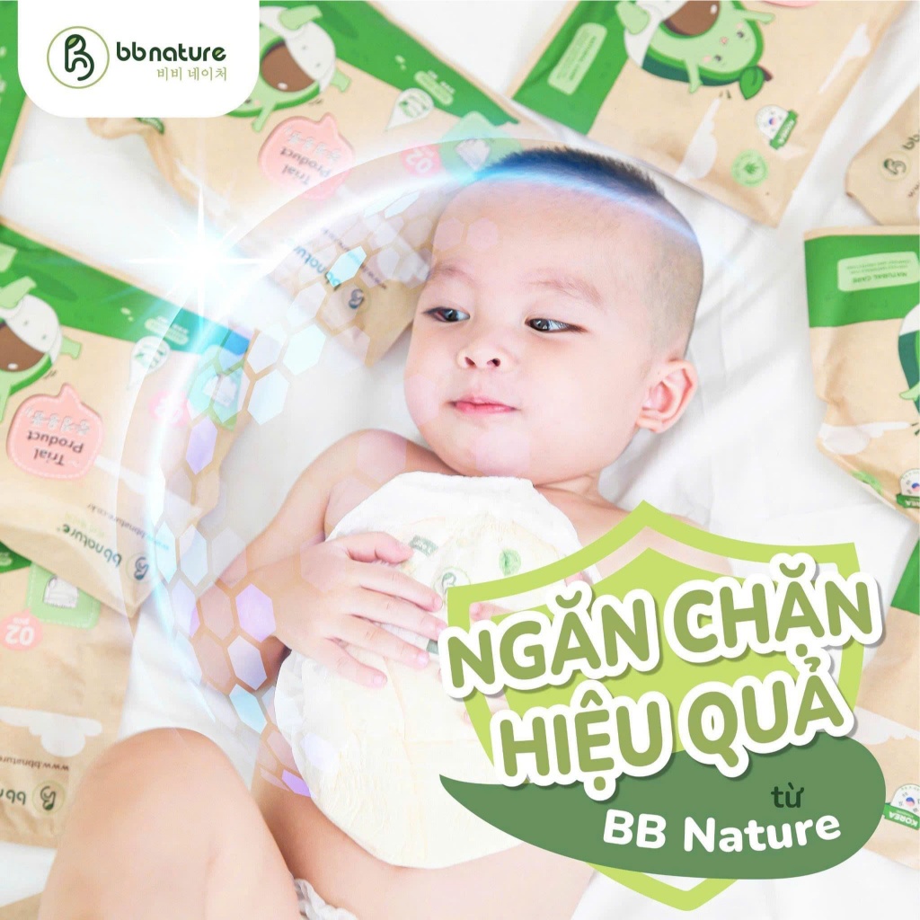 [COMBO 4 BỊCH - GIÁ 3 BỊCH] Tã/Bỉm BB Nature Hàn Quốc cho bé đủ size S56/M52/M48/L44/Xl40/XXL38