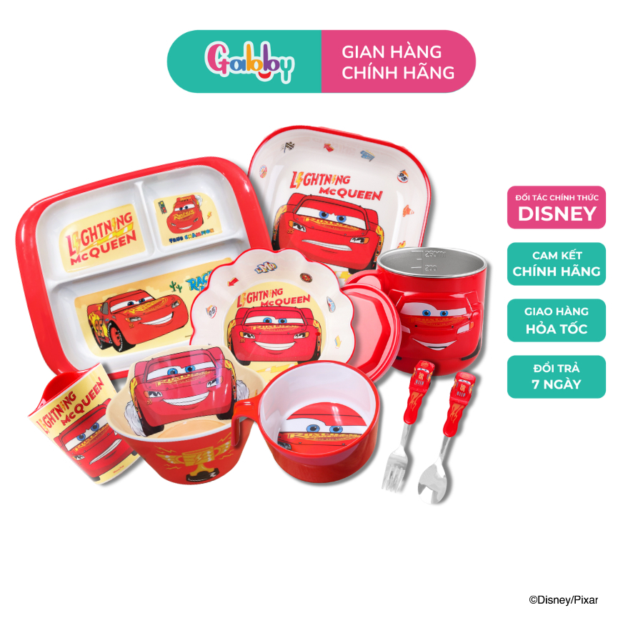 Dụng Cụ Ăn Dặm Gabby Hình MC Queen Tô, Chén, Cốc, Khay, Đũa Tập Ăn, Muỗng, Nĩa, Bình Nước Nhựa Melamine Cao Cấp