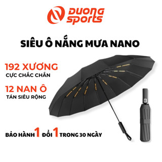 Ô Dù Gấp Tự Động Ô Che Nắng Mưa Chống Tia UV 12 Nan 192 Xương Siêu Khỏe Nhỏ Gọn
