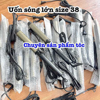 ✅Máy uốn tóc Pro size lớn 38mm xoay trục cao cấp chính hãng 5 mức nhiệt độ 140-220°C đèn LED hiển thị khóa xoay 360°