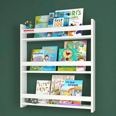 Kệ Sách Đa Năng Treo Tường Decor Phòng Trẻ Em, Giá Đựng Sách Vở Đồ Chơi Đồ Dùng Cho Bé Gỗ Nhựa Chống Nước